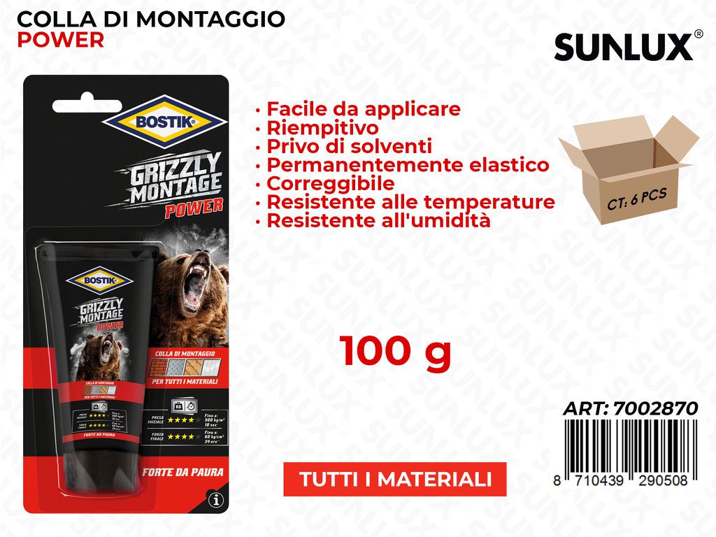 Bostik Colla Grizzly Montage 100G