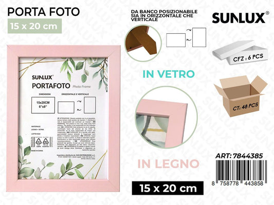 Sunlux Portafoto Rosa Legno 15*20CM
