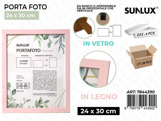 Sunlux Portafoto Rosa Legno 24*30CM