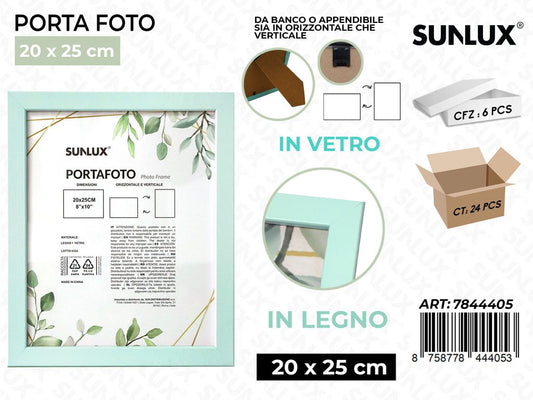 Sunlux Portafoto Celeste Legno 20*25CM
