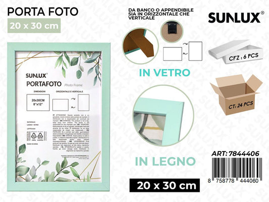 Sunlux Portafoto Celeste Legno 20*30CM