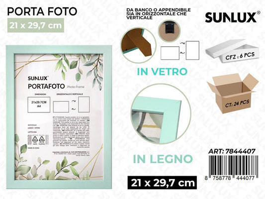 Sunlux Portafoto Celeste Legno 21*29.7CM