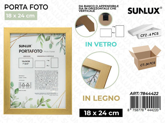 Sunlux Portafoto Oro Legno 18*24CM