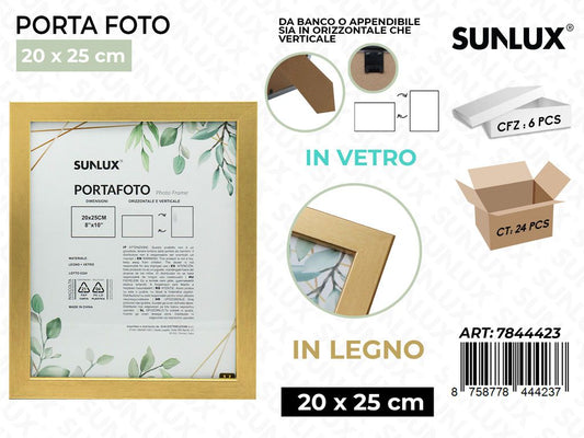 Sunlux Portafoto Oro Legno 20*25CM