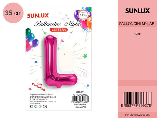 Palloncino Mylar Fucsia Lettera L