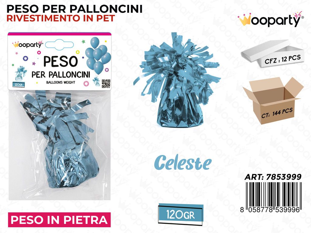 Peso per Palloncini Celeste 120GR /Pz Dsa 12
