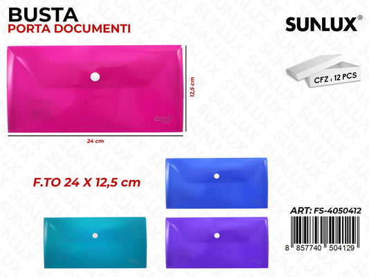 Busta Porta Documenti Ass. 24*12.5CM