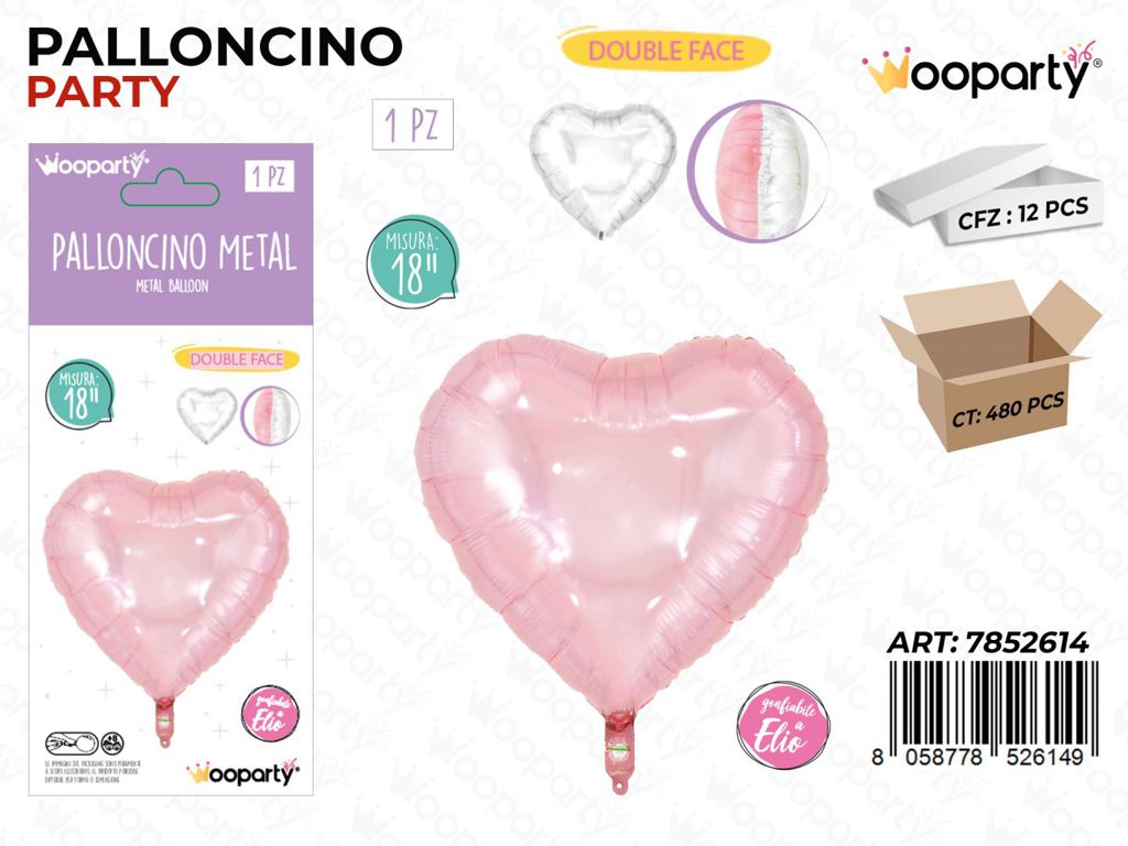 Palloncino Metal Double Face 18