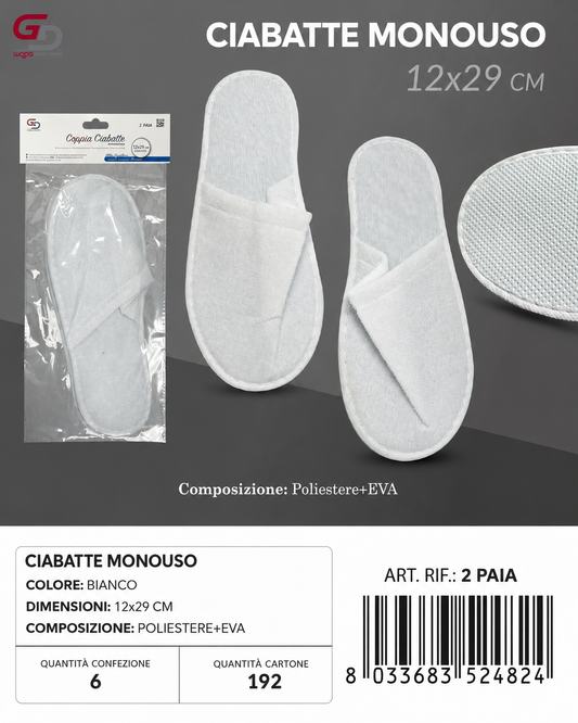 Ciabatte Monouso 29*12Cm
