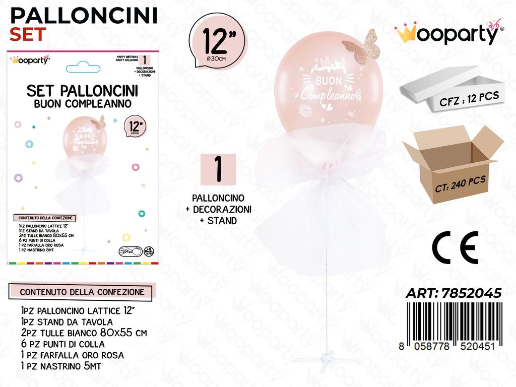 Wooparty Set Pallon. c/ Stand B. Compl.