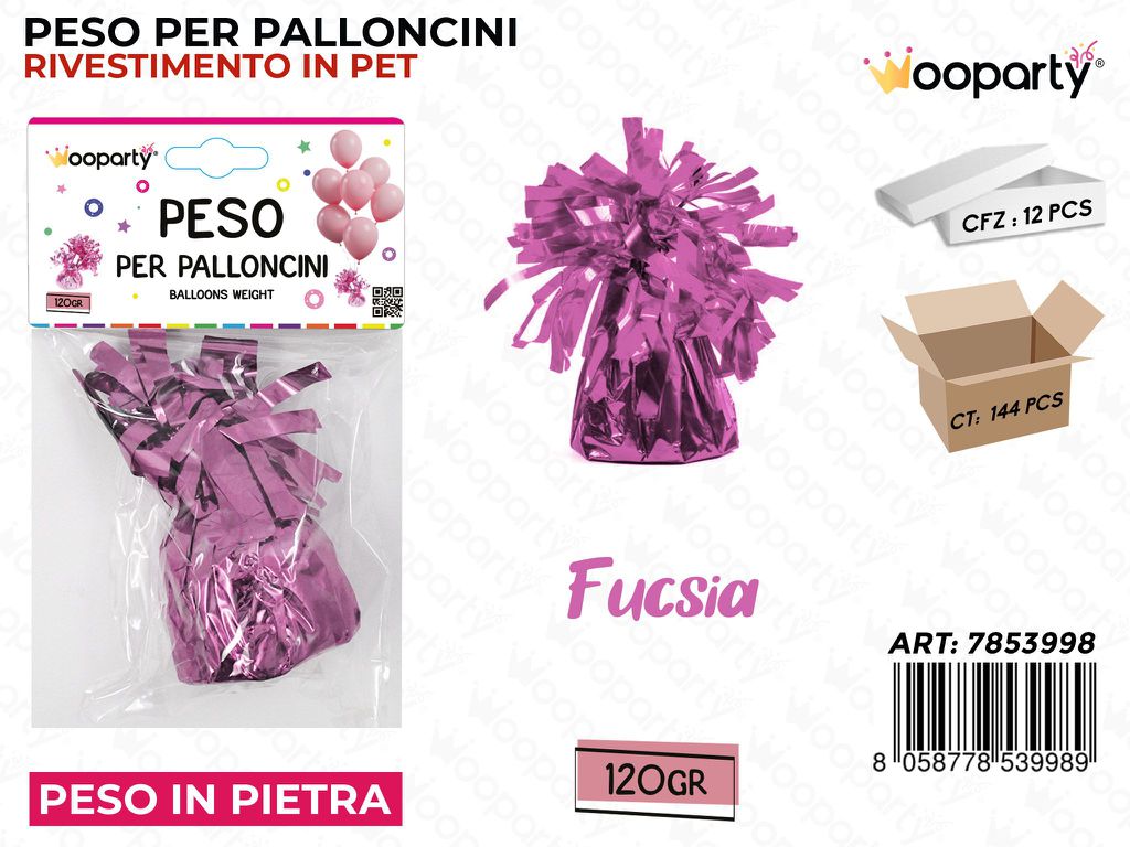 Peso per Palloncini Fucsia 120GR /Pz Dsa 12