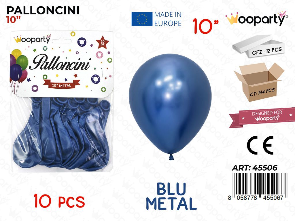 Palloncini Blu Metal 10 10PCS