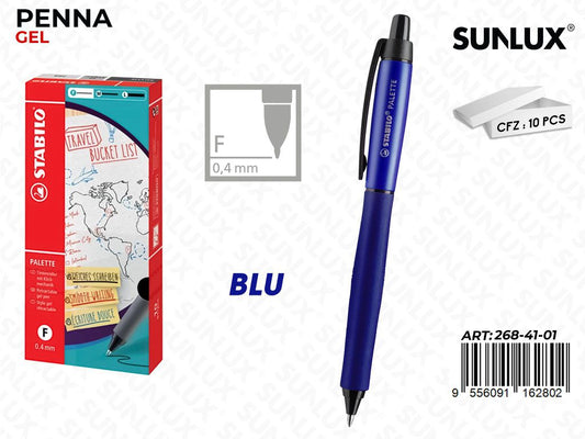 Stabilo Penna Gel Palette Blu F 0.4MM