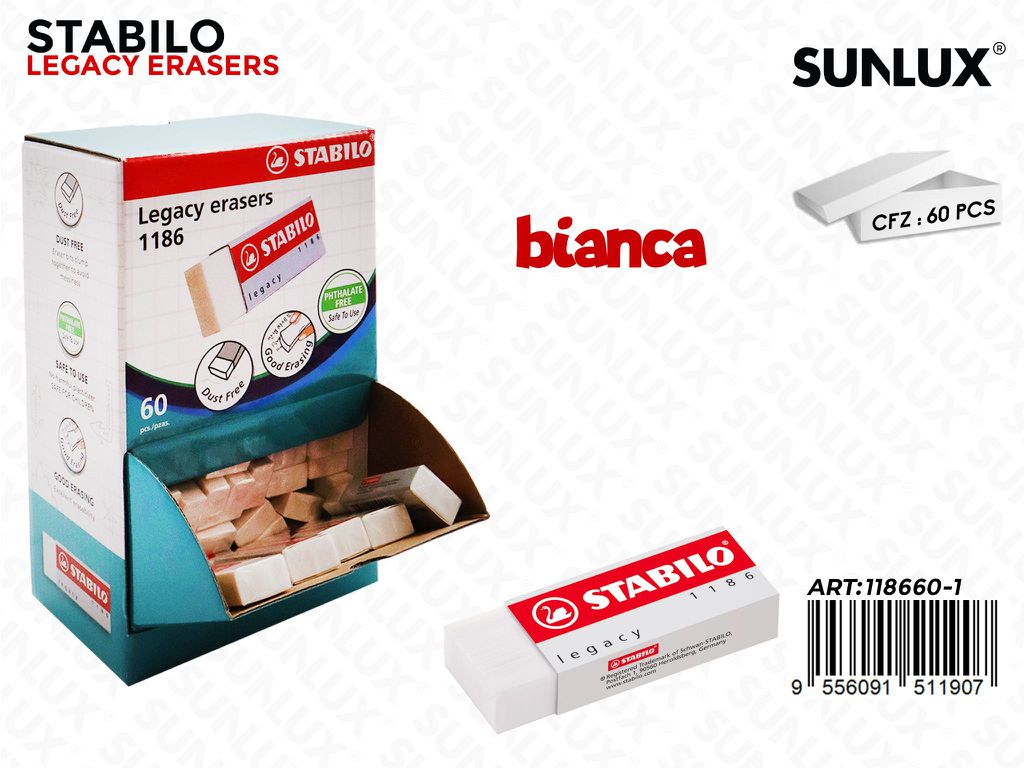 Esp. Stabilo Legacy Eraser Bianca