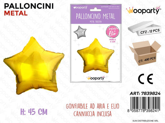 Palloncini Metal Stella Oro 45CM
