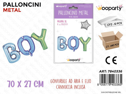 Palloncini Metal Boy Cel. 70*27CM Xl