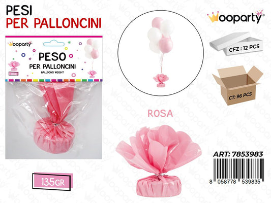 Wooparty Peso per Palloncini Rosa 135GR