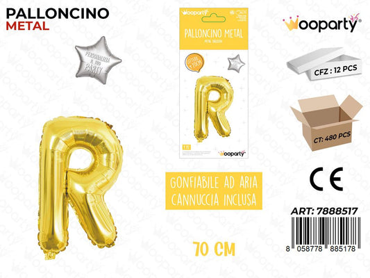 Palloncino Metal Oro Let. R 70CM