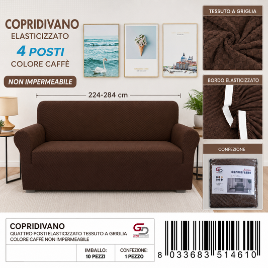 Copridivano 4Posti Non Impermeabile