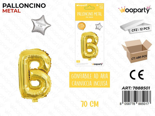 Palloncino Metal Oro Let. B 70CM