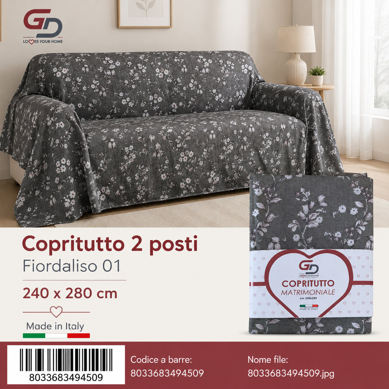 Copritutto 2P Stp 240 X 280 Cm Fiordaliso 01 Copritutto
