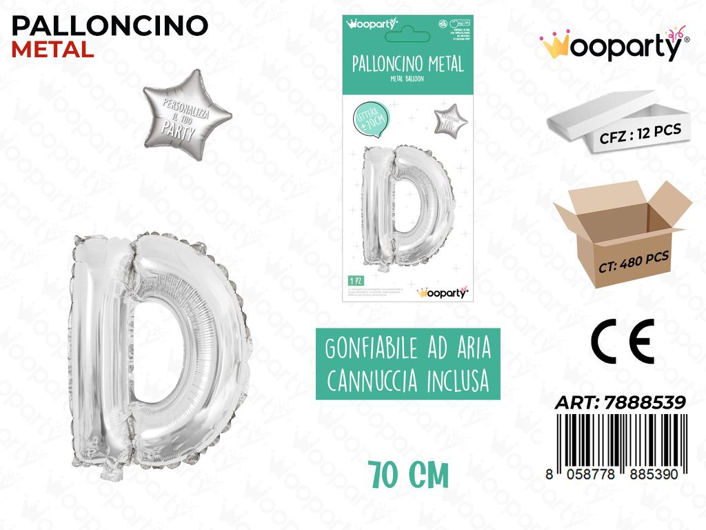 Palloncino Metal Arg. Let. D 70CM