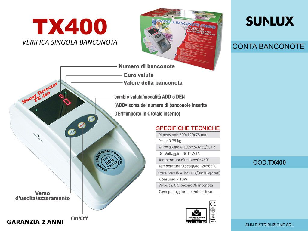 Contabanconote TX400
