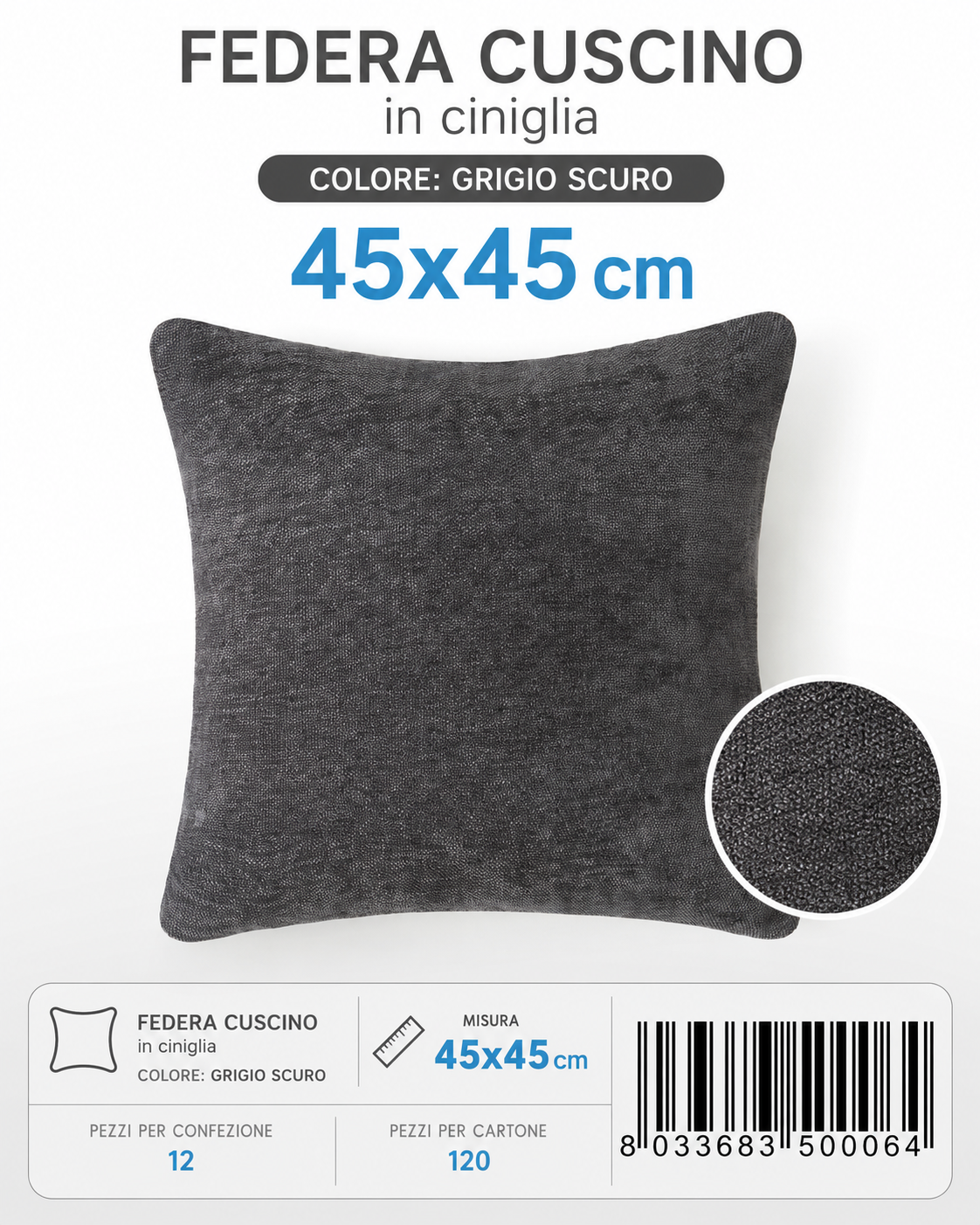 Federa Per Cuscino 45*45Cm