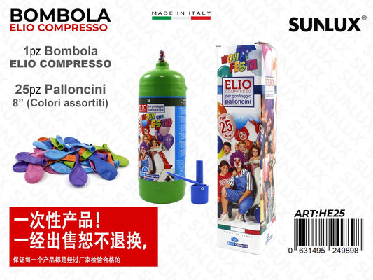 Bombola Elio c/ 25 Palloncini 8
