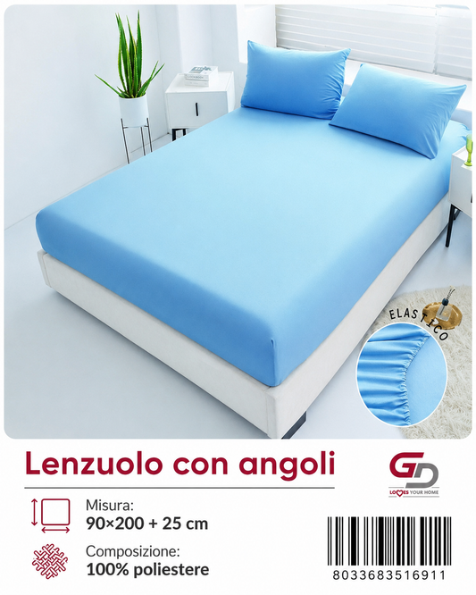 Lenzuolo Con Angoli 90*190+25Cm In Poliestere