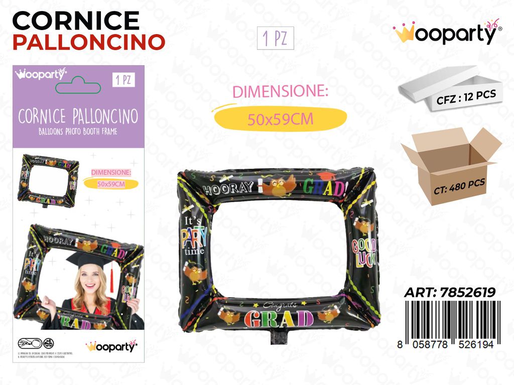 Cornice Palloncino Laurea 50*59CM