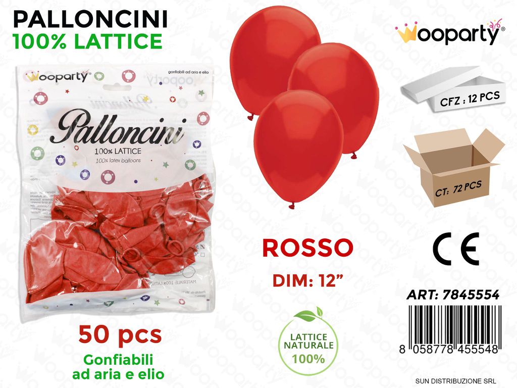 Palloncino Rosso DIM.12 50PCS