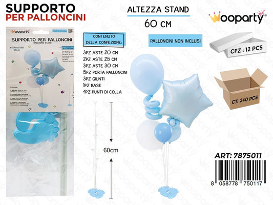 Wooparty Supporto Palloncini Boy 60CM