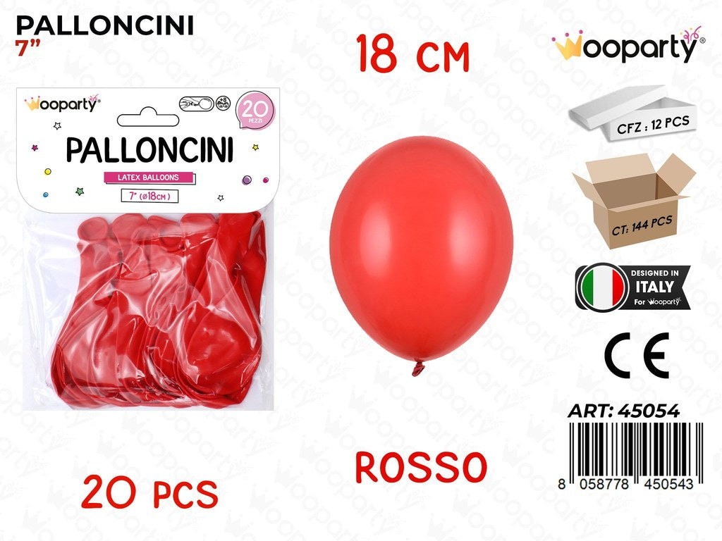 Palloncino Rosso 7 20PCS