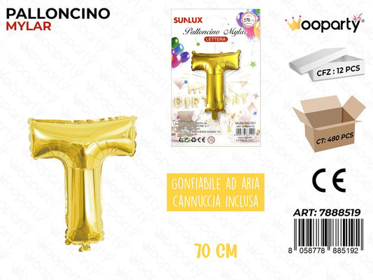 Palloncino Metal Oro Let. T 70CM