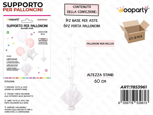 Wooparty Supporto Palloncini Bia. 60CM