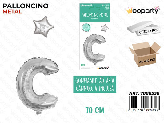 Palloncino Metal Arg. Let. c 70CM