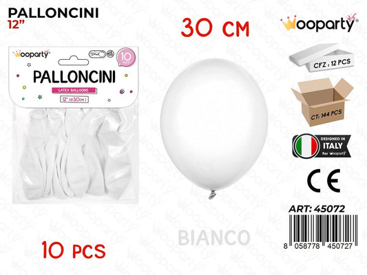 Palloncino Bianco 12 10PCS