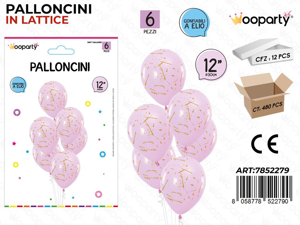 Wooparty Palloncini Lattice 6PCS 30CM