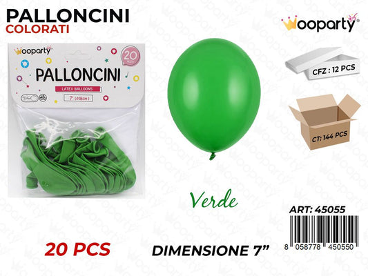 Palloncini Verde 7 20PCS