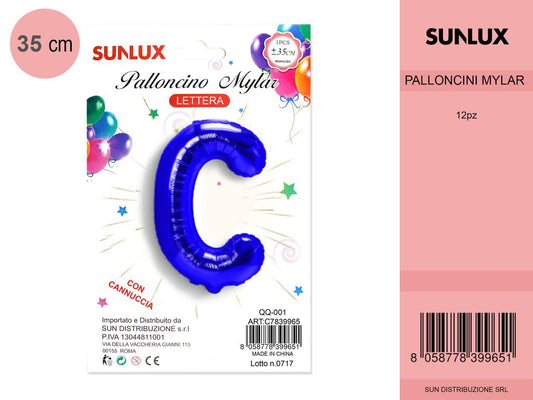Palloncino Mylar Blu Lettera c