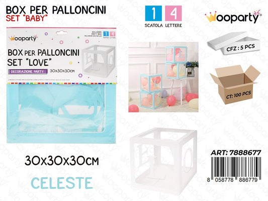 Wooparty Box Pallonc. Love Cel. 30*30*30CM