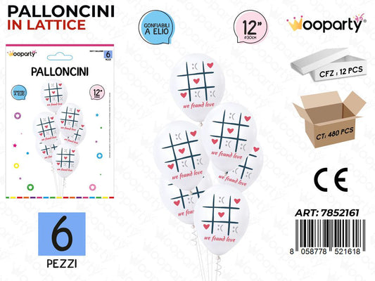 Wooparty Palloncini Love 6PCS 30CM