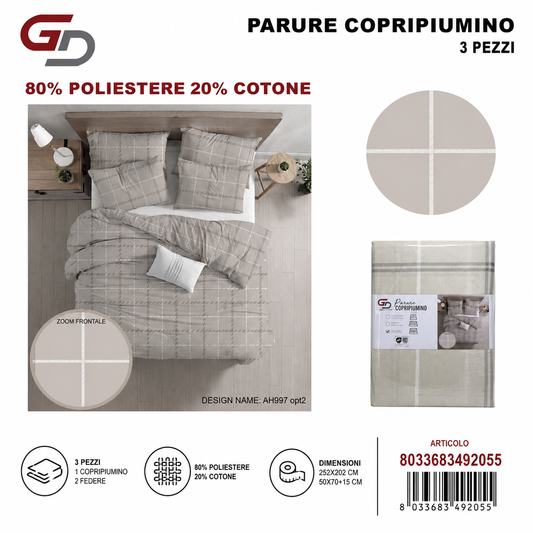 Parure Copripiumino Ah997 Opt2