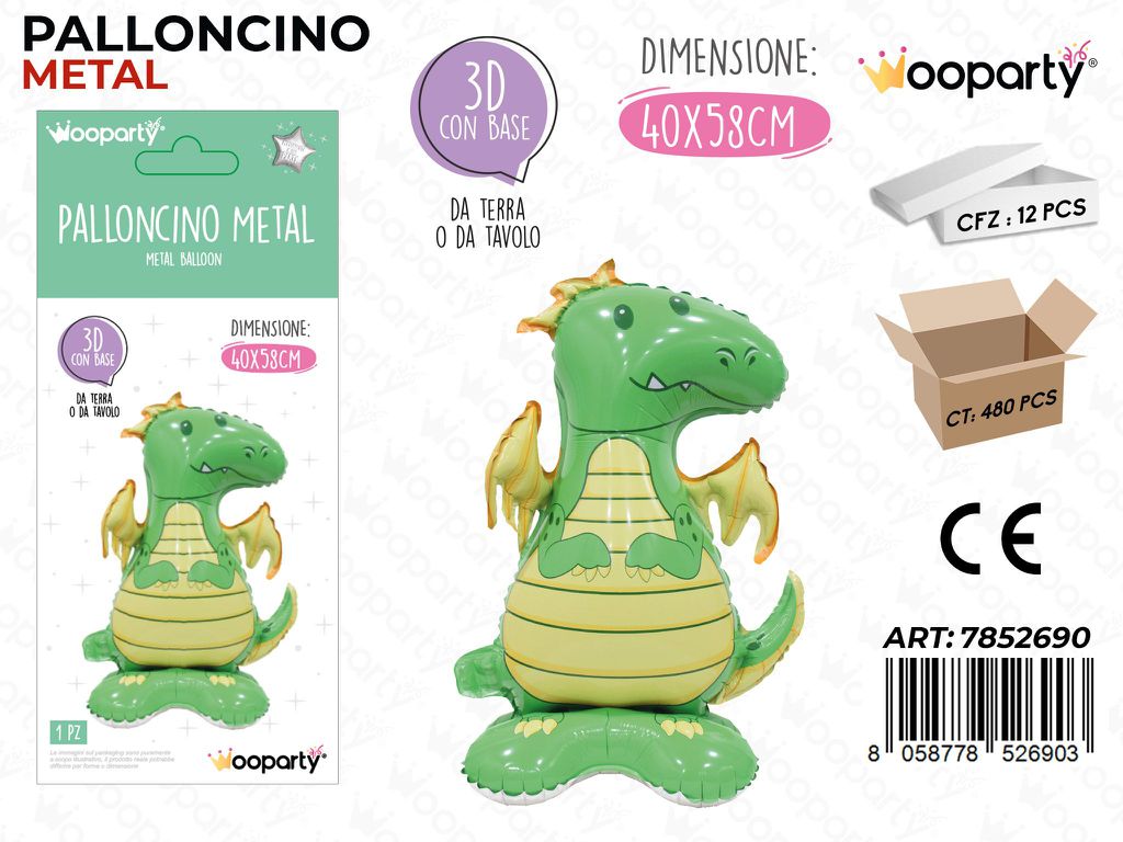 Wooparty Palloncino Metal 3D 40*58CM