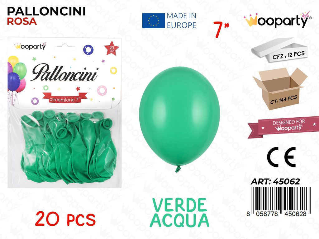 Palloncino Verde Acqua 7 20PCS