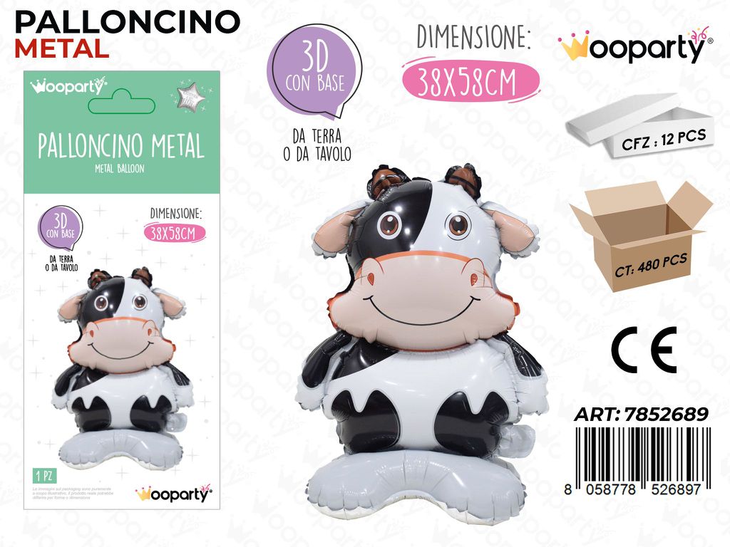 Wooparty Palloncino Metal 3D 43*58CM