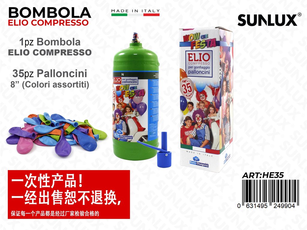 Bombola Elio c/ 35 Palloncini 8