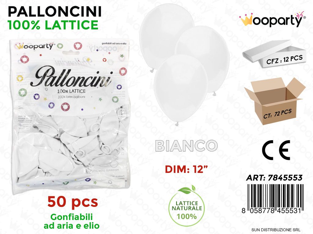 Palloncino Bianco DIM.12 50PCS