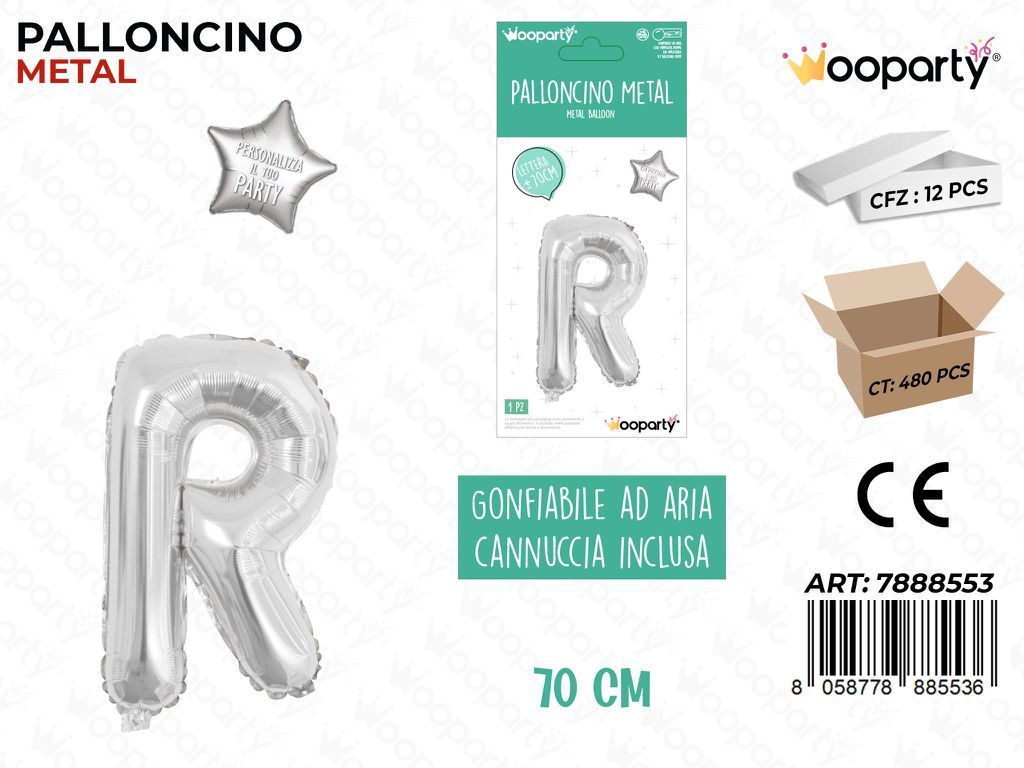 Palloncino Metal Arg. Let. R 70CM